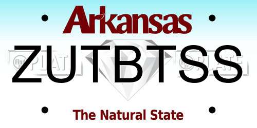 ZUTBTSS Arkansas License Plate