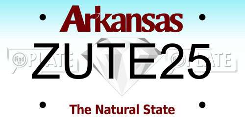ZUTE25 Arkansas License Plate