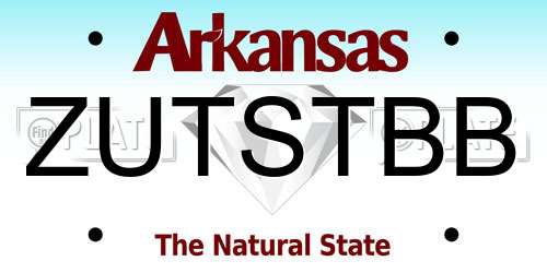 ZUTSTBB Arkansas License Plate