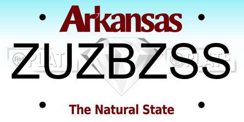 ZUZBZSS Arkansas License Plate