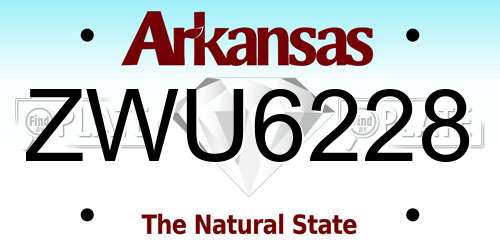 ZWU6228 Arkansas License Plate
