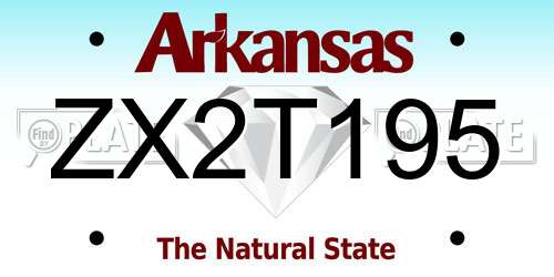 ZX2T195 Arkansas License Plate