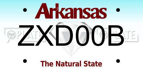 ZXD00B Arkansas License Plate