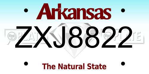 ZXJ8822 Arkansas License Plate