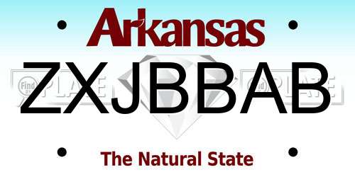 ZXJBBAB Arkansas License Plate