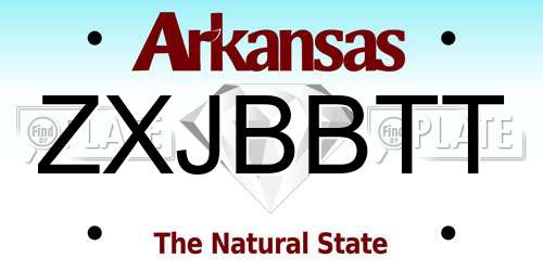 ZXJBBTT Arkansas License Plate