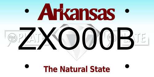 ZXO00B Arkansas License Plate