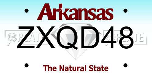 ZXQD48 Arkansas License Plate