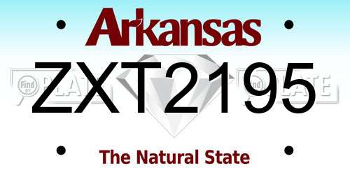 ZXT2195 Arkansas License Plate