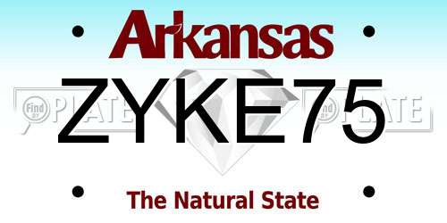 ZYKE75 Arkansas License Plate