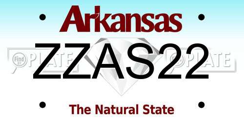 ZZAS22 Arkansas License Plate