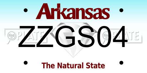 ZZGS04 Arkansas License Plate