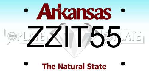 ZZIT55 Arkansas License Plate