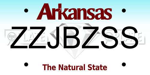 ZZJBZSS Arkansas License Plate