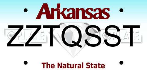 ZZTQSST Arkansas License Plate