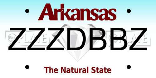 ZZZDBBZ Arkansas License Plate