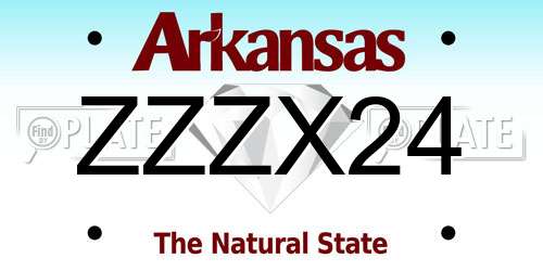 ZZZX24 Arkansas License Plate