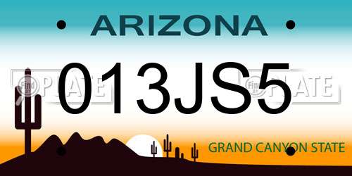 013JS5 Arizona License Plate