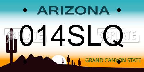 014SLQ Arizona License Plate