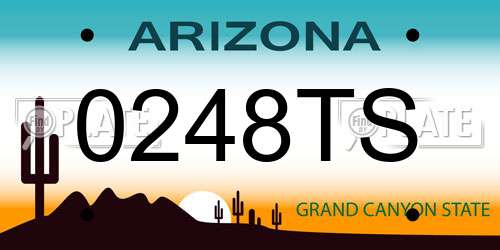 0248TS Arizona License Plate