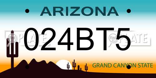 024BT5 Arizona License Plate