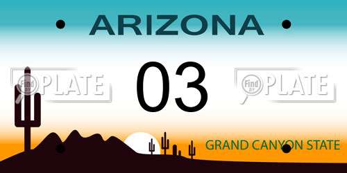 03 Arizona License Plate