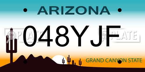 048YJF Arizona License Plate