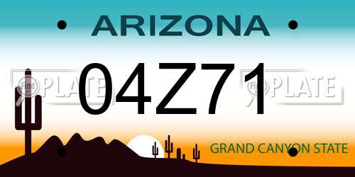 04Z71 Arizona License Plate
