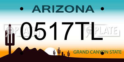 0517TL Arizona License Plate