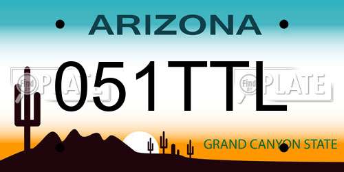 051TTL Arizona License Plate