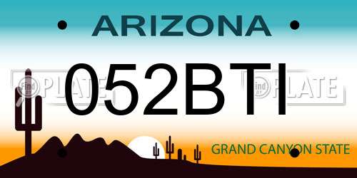 052BTI Arizona License Plate