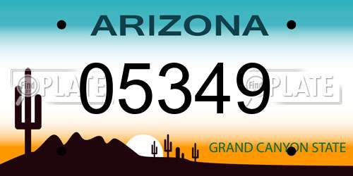 05349 Arizona License Plate