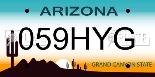 059HYG Arizona License Plate