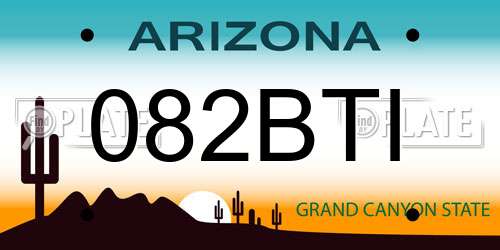 082BTI Arizona License Plate