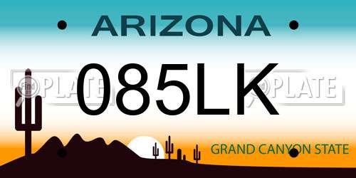 085LK Arizona License Plate