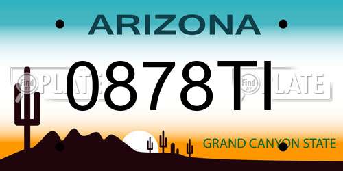 0878TI Arizona License Plate