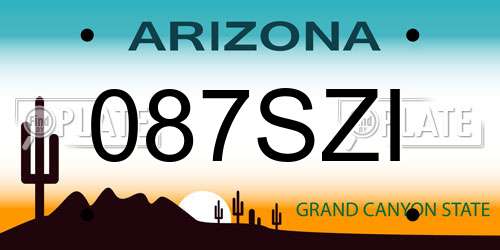 087SZI Arizona License Plate