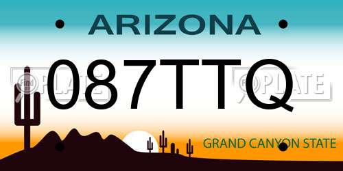 087TTQ Arizona License Plate