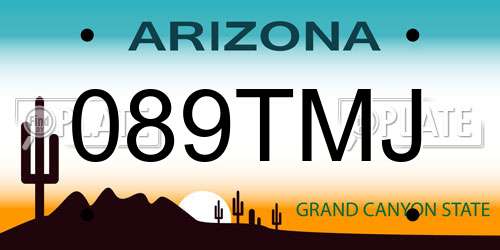 089TMJ Arizona License Plate