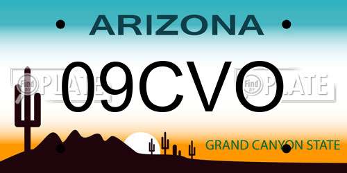 09CVO Arizona License Plate
