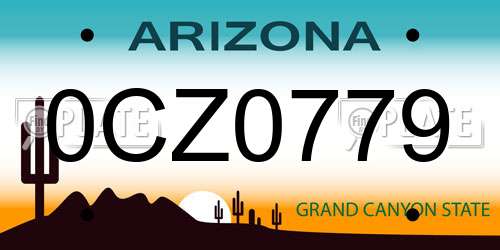 0CZ0779 Arizona License Plate