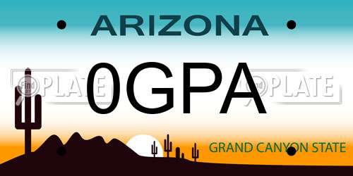 0GPA Arizona License Plate