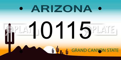 10115 Arizona License Plate