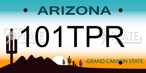 101TPR Arizona License Plate