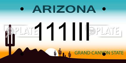 111III Arizona License Plate