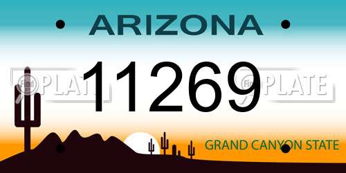 11269 Arizona License Plate