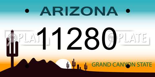 11280 Arizona License Plate