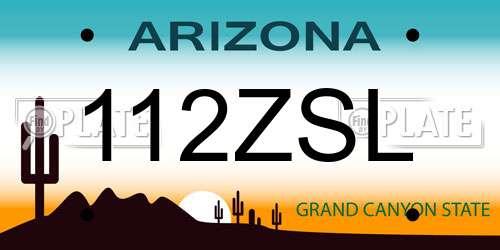 112ZSL Arizona License Plate