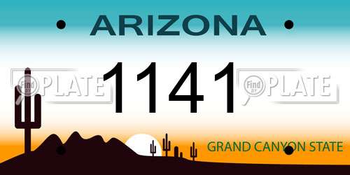 1141 Arizona License Plate