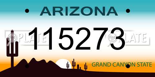 115273 Arizona License Plate